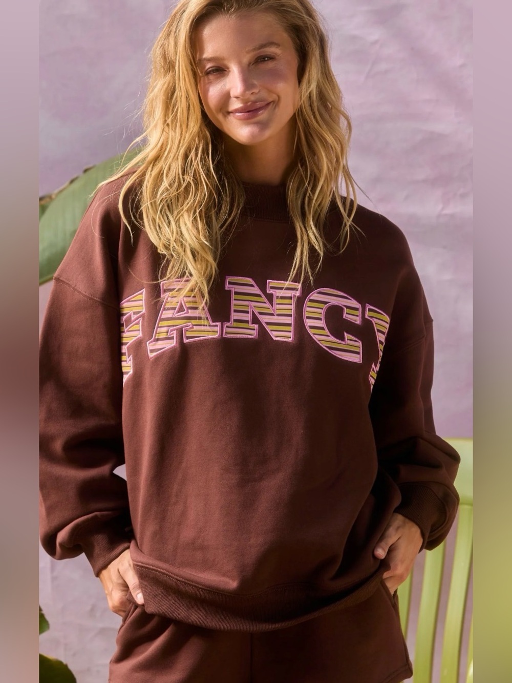 FANCY oversized terry classic stripe - COCONUT